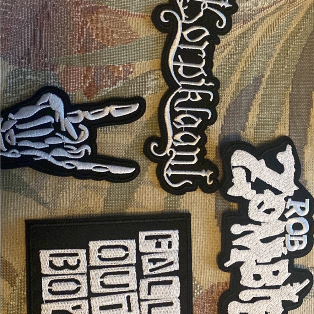 Rock Band Patch Set - Black and White